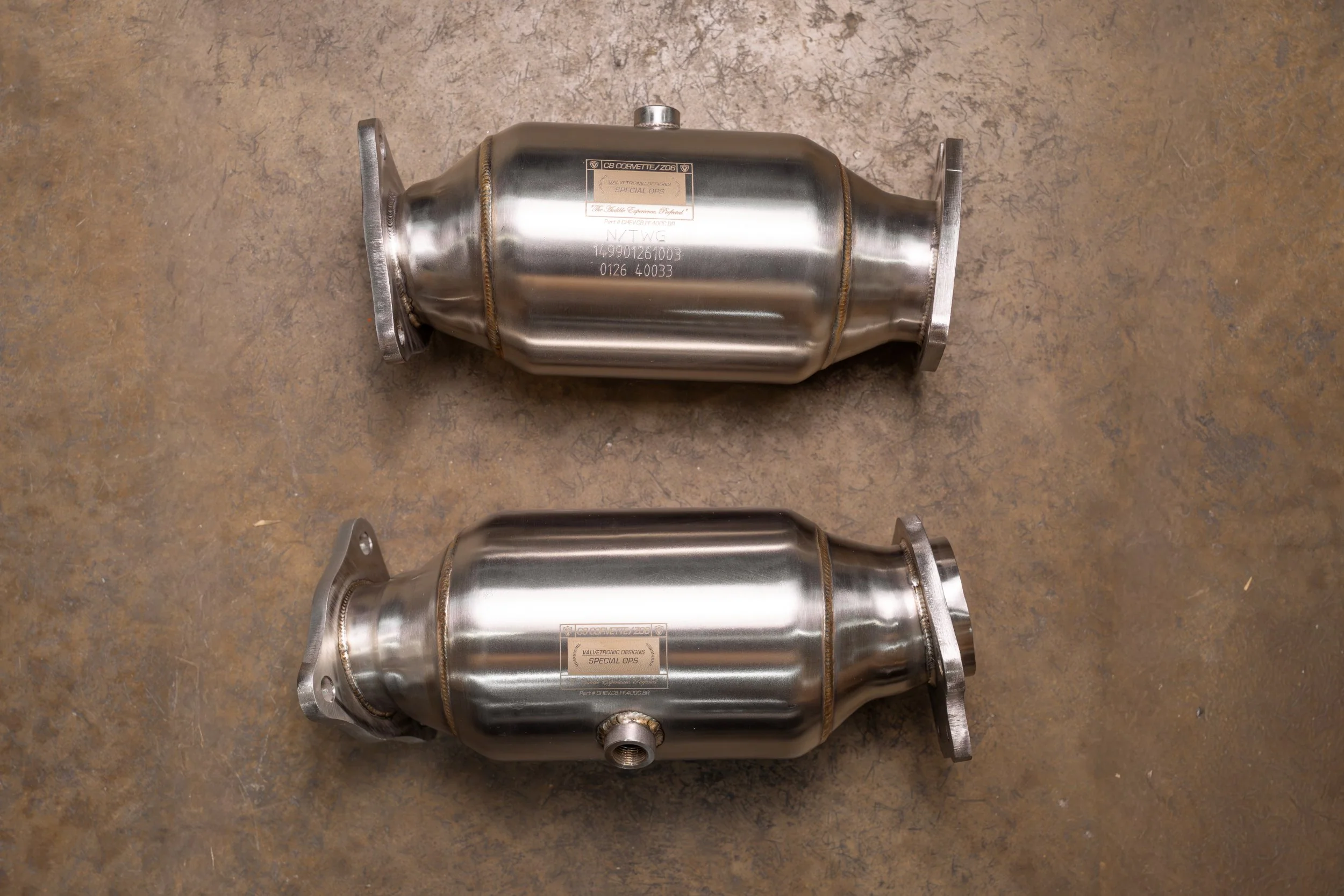 Chevy Corvette C8 / C8 Z06 400 Cell Catted Downpipes - Image 6