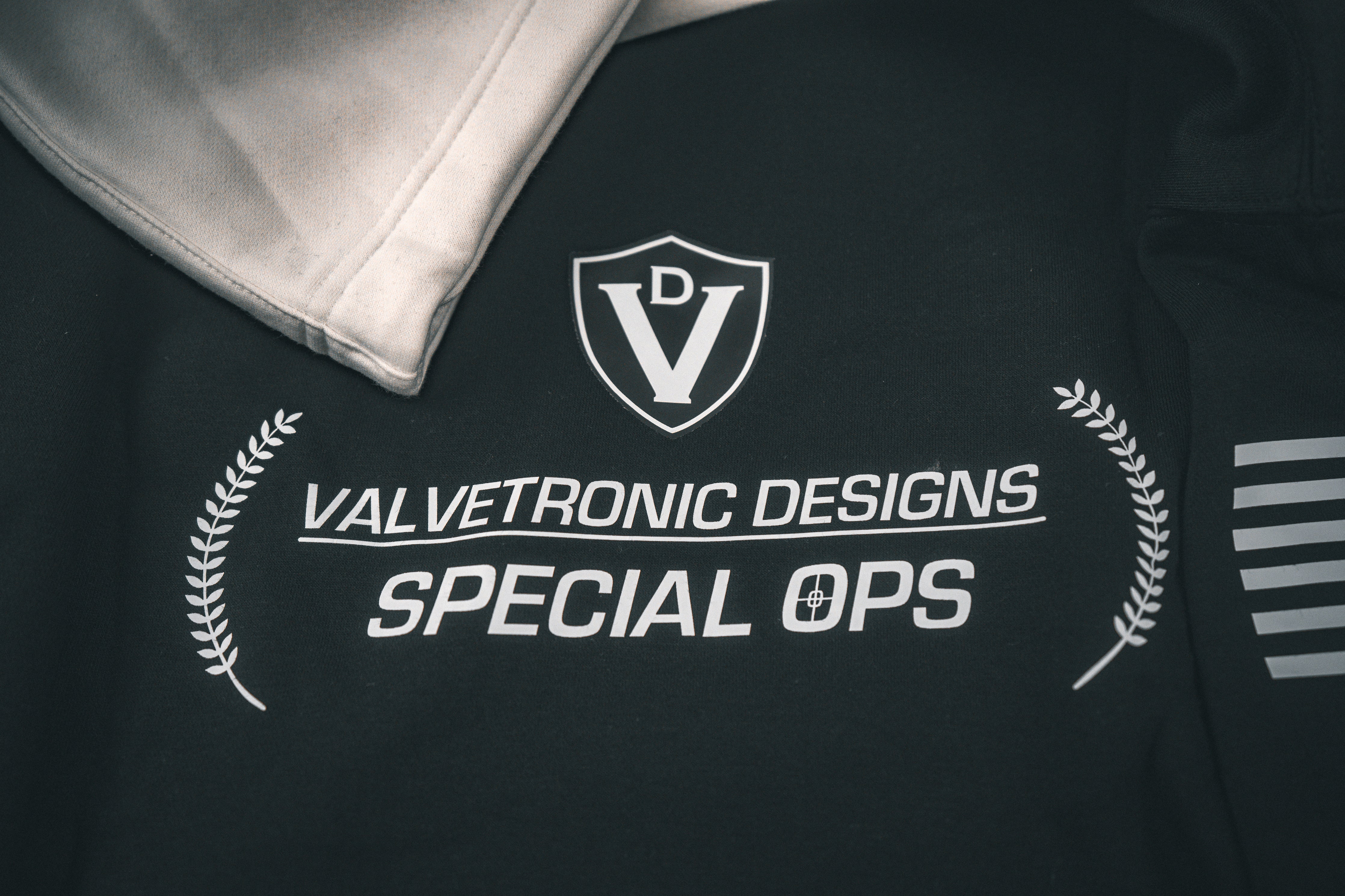 Valvetronic Designs Black & White Hoodie - Image 9